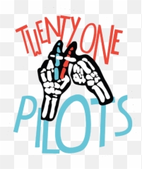 Art Twenty One Pilots - Hands Logo Clipart Poster png