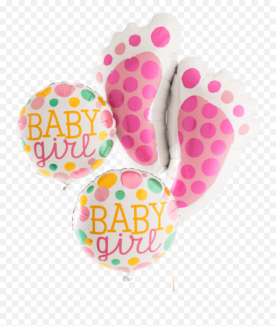 Baby Feet Pink Foil Balloon Bouquet - Portable Network Graphics Png,Baby Feet Png