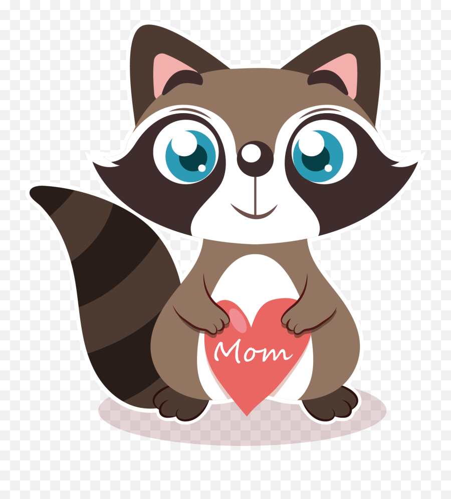 Download Hd Raccoon Vector Copyright Free - Raccoon Happy Mothers Day Raccoon Png,Raccoon Png