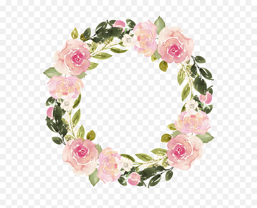 Download Floral Garland Png - Watercolor Flower Wreath Png Free Watercolor Floral Wreath,Garland Png