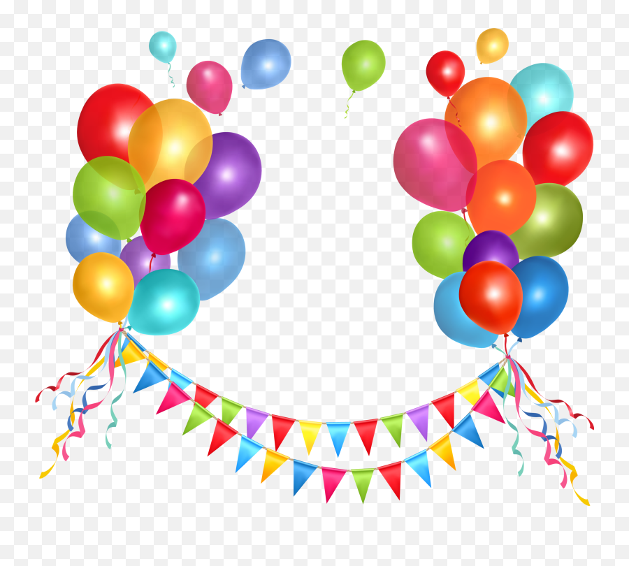 Png Clipart Picture - Transparent Background Balloons Gif,Streamers Png