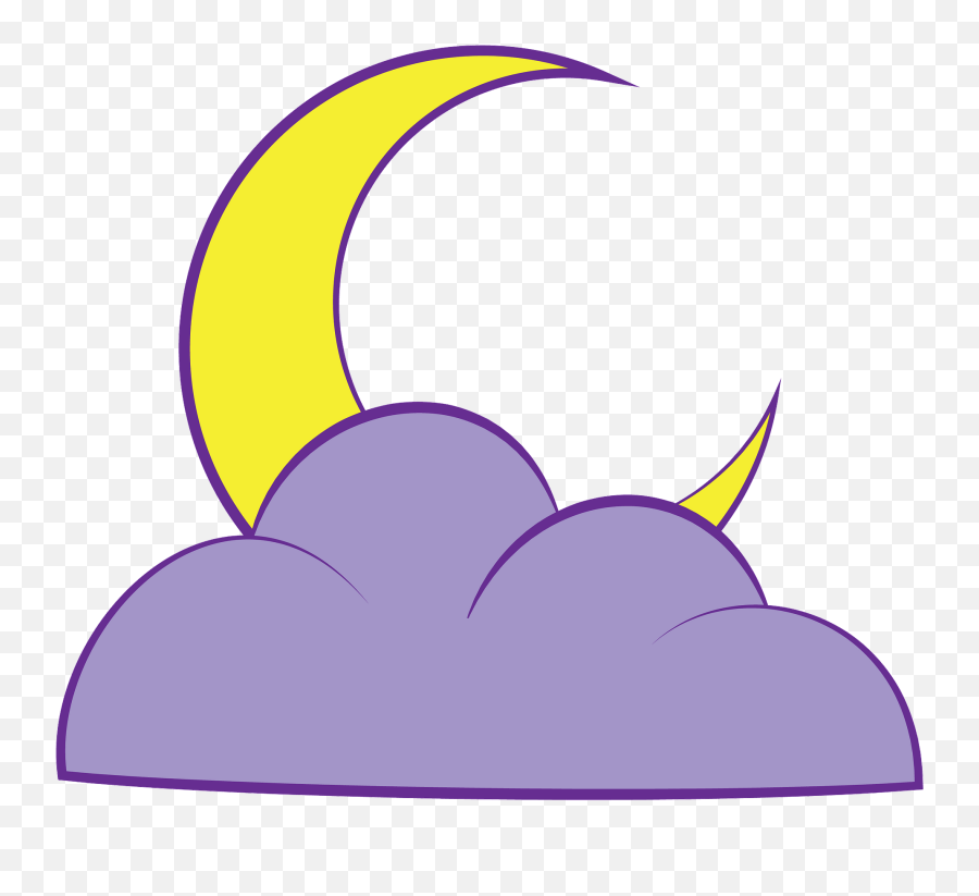 Crescent Moon And Cloud Clipart - Crescent Moon With Clouds Clipart Png,Crescent Png