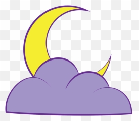 Crescent Moon And Cloud Clipart - With Clouds png