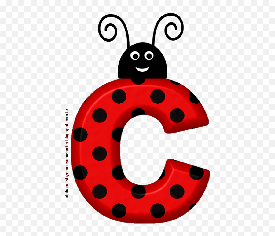 Monica Michielin Alphabets Joaninha Alfabeto Png Parte 2 - Numero 0 Ladybug Png,C Png