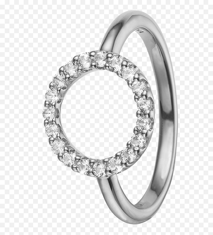 Silver Circle Ring With Gold Or Rhoduim - Ring Png,Silver Circle Png
