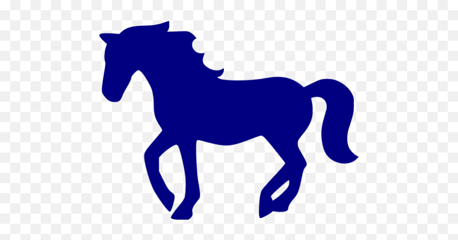 Navy Blue Horse 2 Icon - Free Navy Blue Animal Icons Horse Silhouette Png,Horse Png