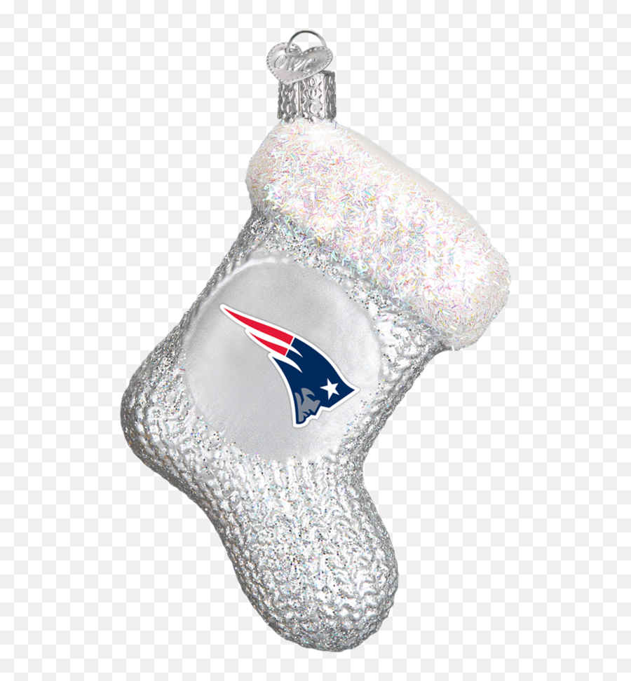 New England Patriots Stocking 72008 Old World Christmas Ornament Png