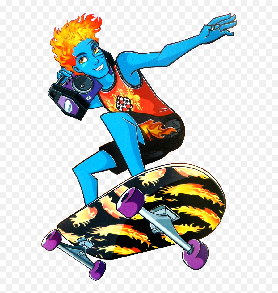 Check Out This Transparent Holt Hyde - Monster High Holt Art,Skateboarder Png