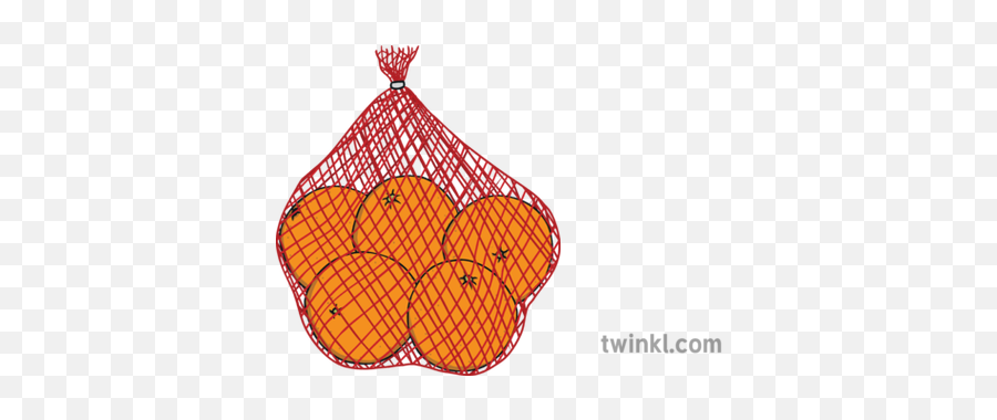 Bag Of 5 Oranges Fruit Shopping Groceries Ks1 Illustration - Transparent Bag Of Oranges Png,Oranges Png