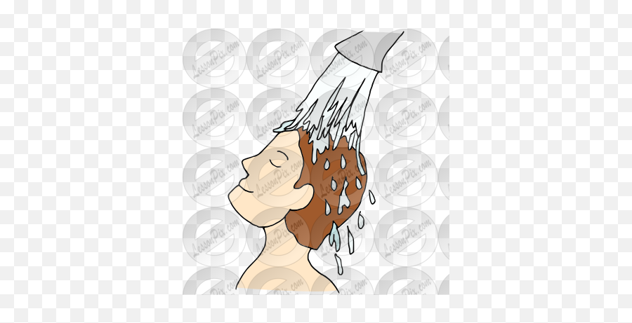 Rinse Hair Picture For Classroom Therapy Use - Great Rinse Hair Design Png,Cartoon Hair Png