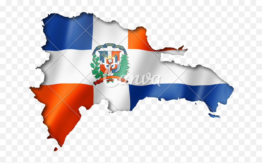 Dominican Republic Flag Map - Dominican Republic Flag Png,Dominican Flag Png