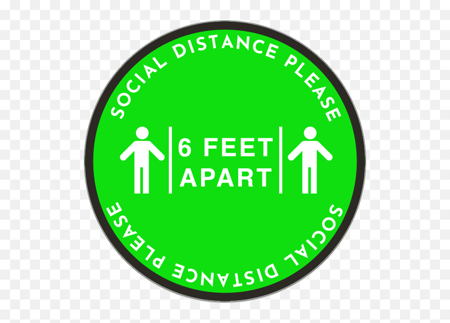 In - Stock Circular Floor Signage 12 Covid19 Products Language Png,Marker Circle Png