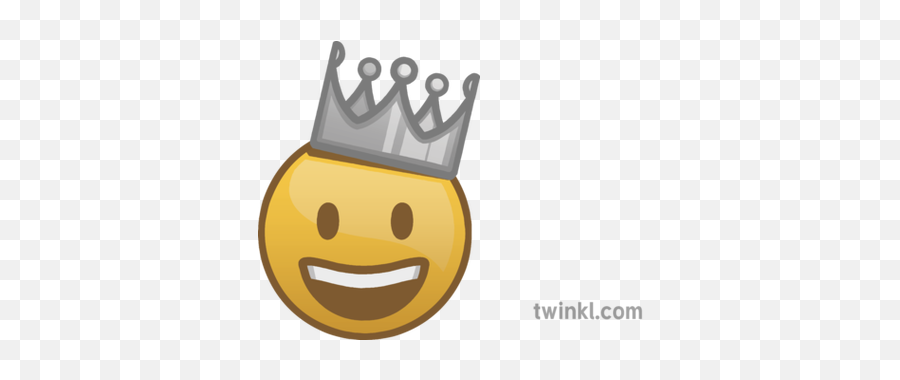 Crown Smile Emoji Christmas Festive Emote Happy Mojimaths - Happy Png,Crown Emoji Png