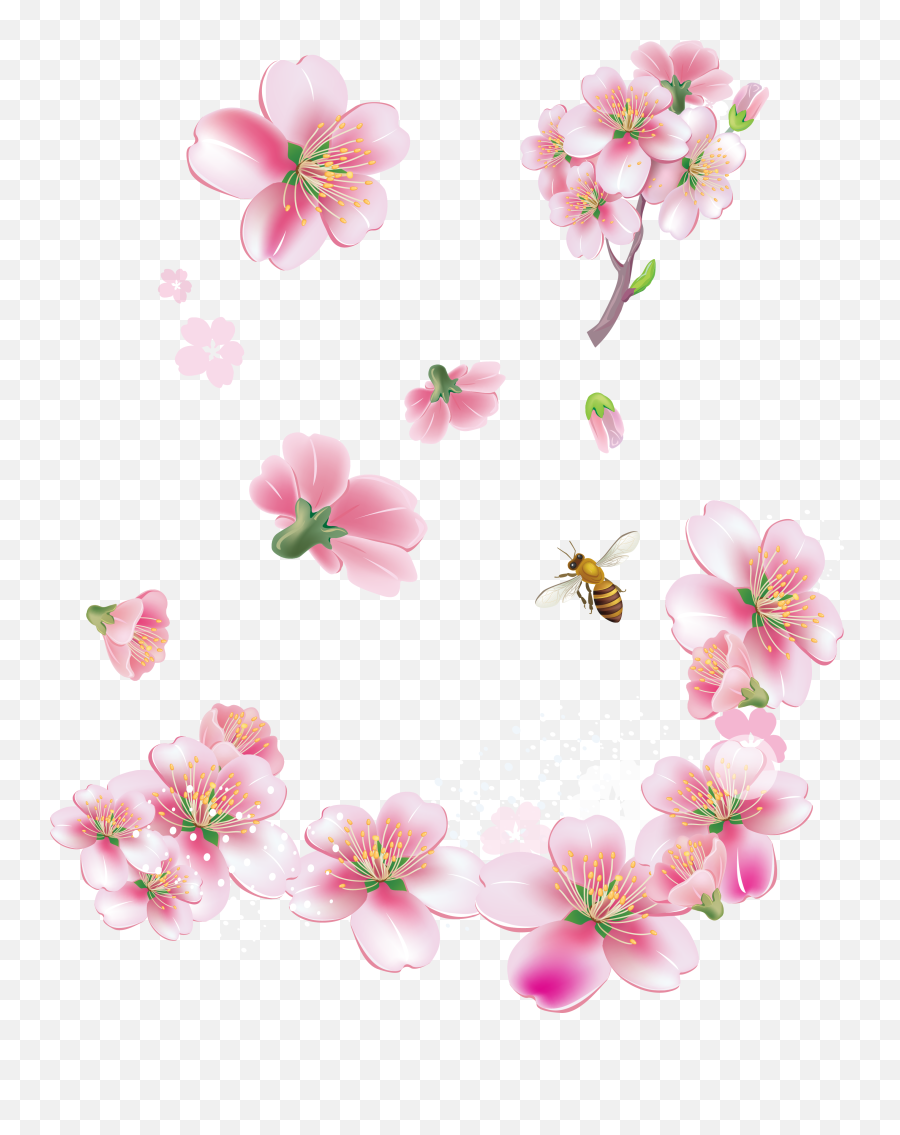 Download Pink Flowers Png - Png Spring Flowers,Flowers Png