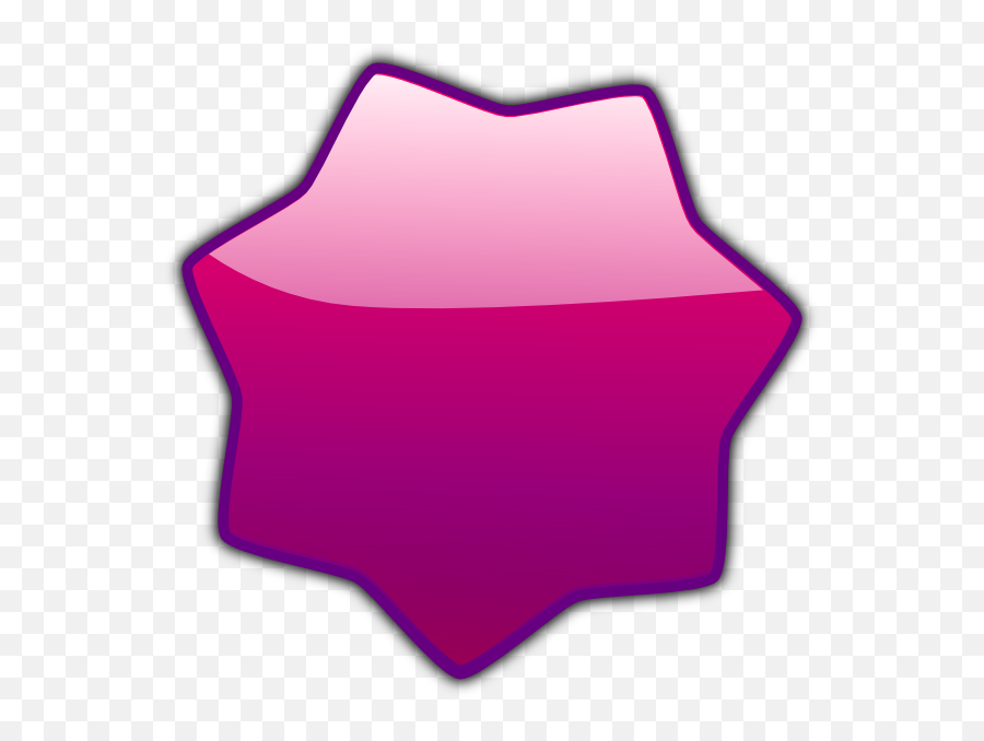 Pink Star Clip Art - Vector Clip Art Online Big Rounded Star Clipart Violet Png,Pink Star Png