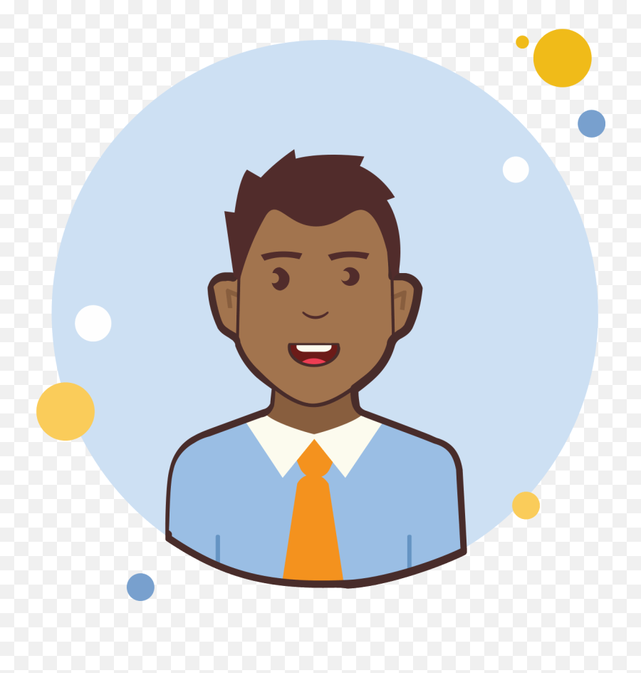 Man In Orange Tie And Blue Shirt Icon Clipart - Full Size Man Icons8 Png,Repair Man Icon