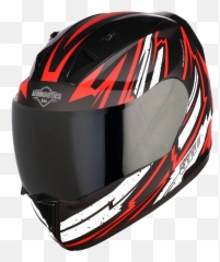 Sa - 1 BOOSTER MAT BLACK WITH RED SMOKE VISOR EXTRA Steelbird Sa Helmet png