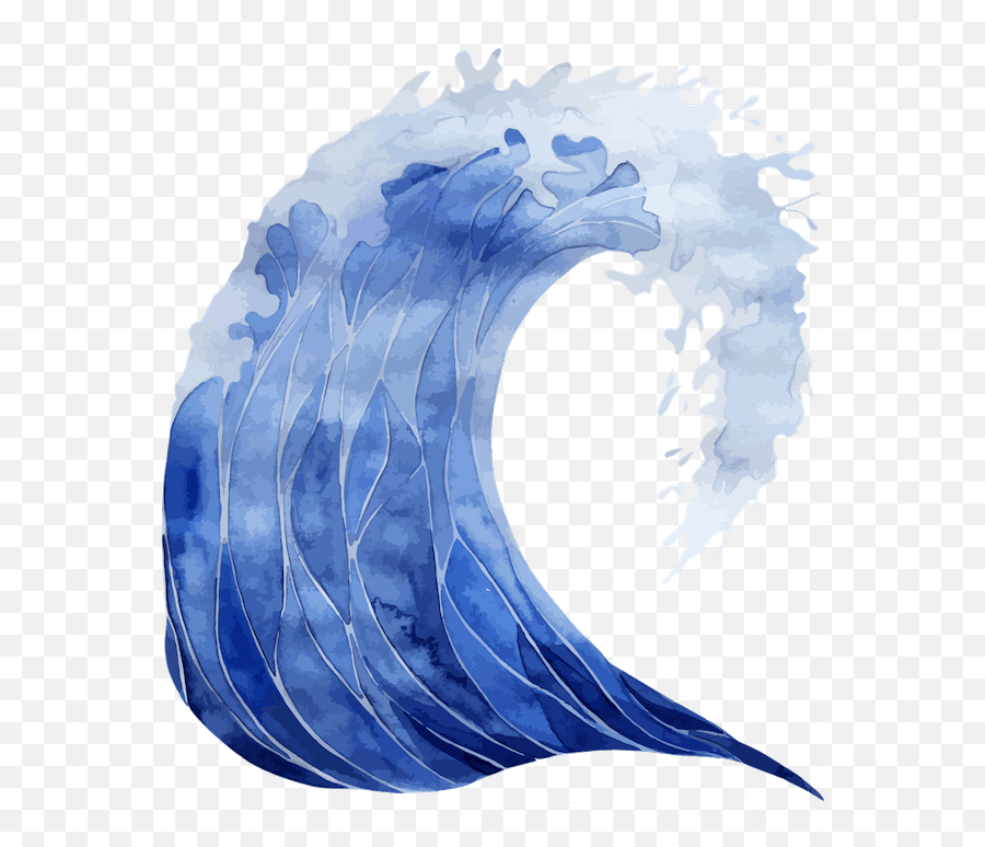 Water Waves Png Picture - Ocean Wave Watercolor Png,Ocean Waves Png