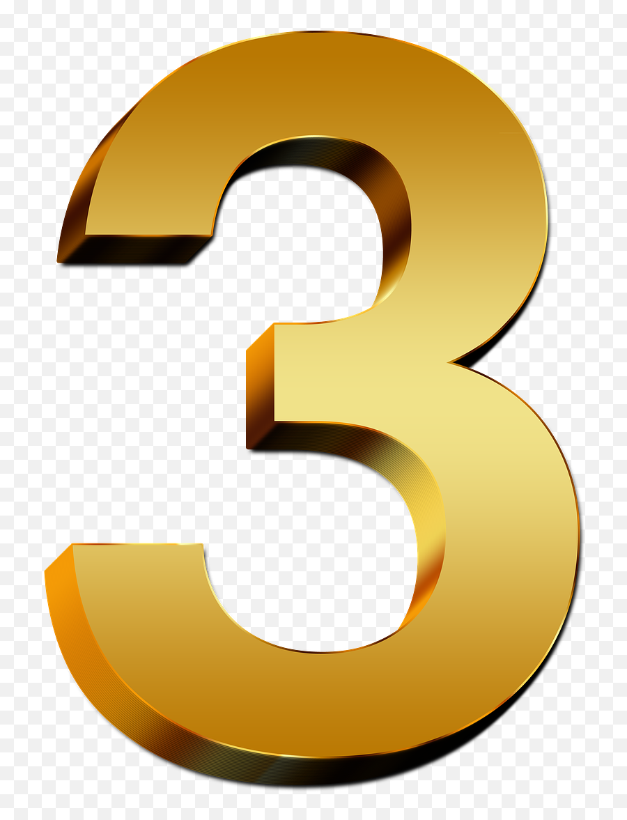 The Number 3 Transparent Png Clipart - Pagar De Oro Tres,Number 3 Png