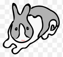Grey - Clip Art Png,White Rabbit Png