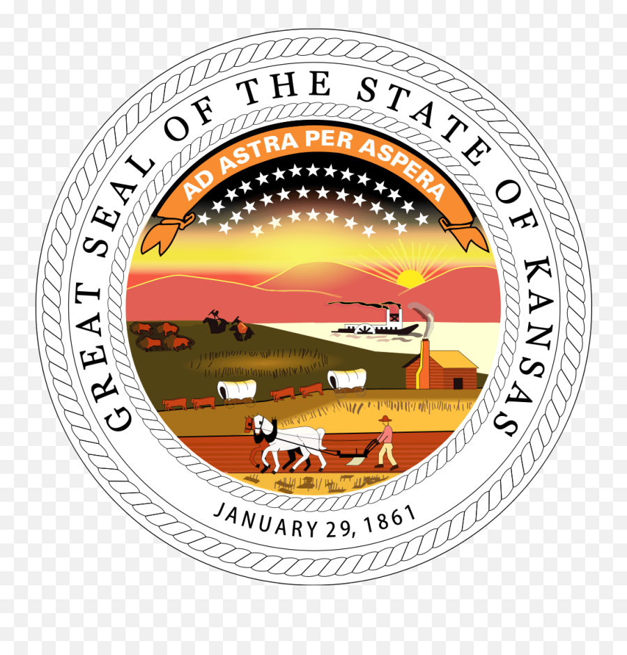Kansas State Flag And Seal Download Vector - Kansas Law Png,Seal Png