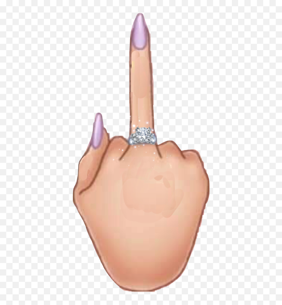 Emoji Finger Fuckoff Diamond Ring - Ring Png,Ring Emoji Png