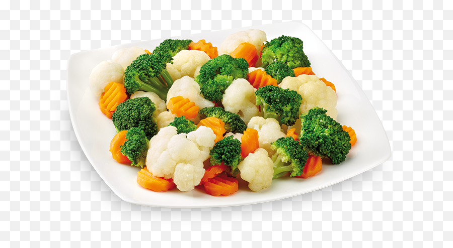 Side Dish With Broccoli Cauliflower And Carrots - Frozen Broccoli Png,Broccoli Transparent