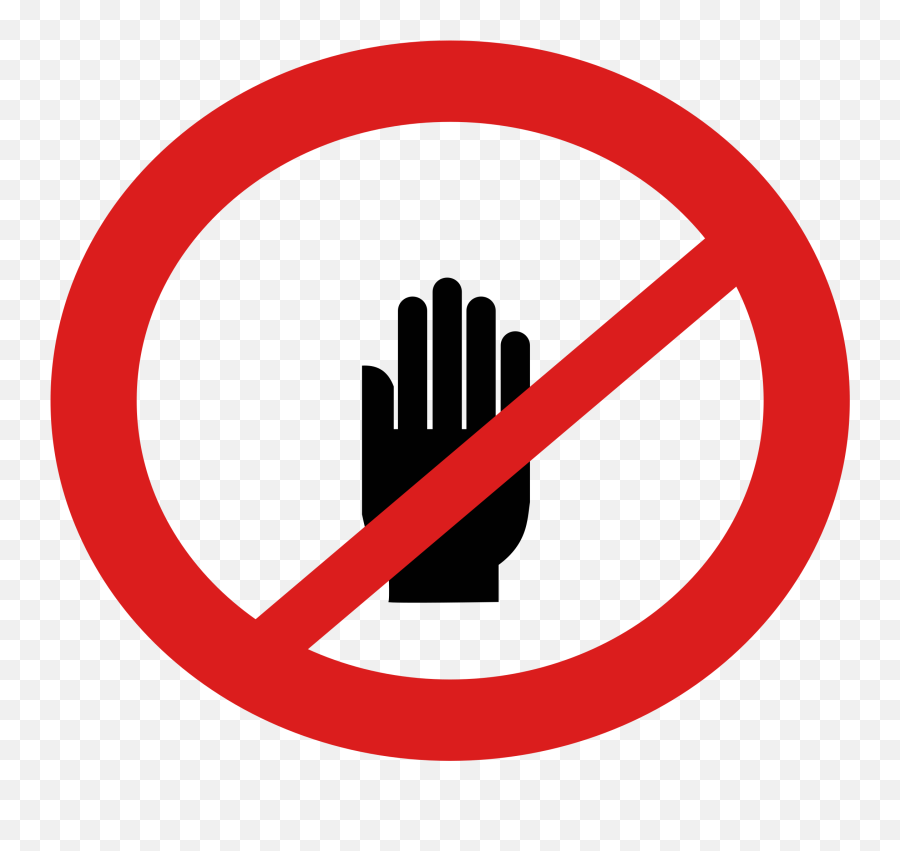 Library Of No Touching Sign Graphic - Do Not Touch Sign Png,No Sign Png