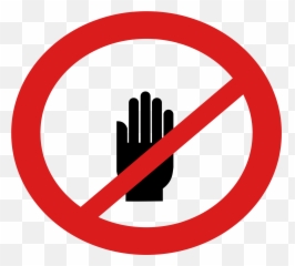 Library Of No Touching Sign Graphic - Do Not Png