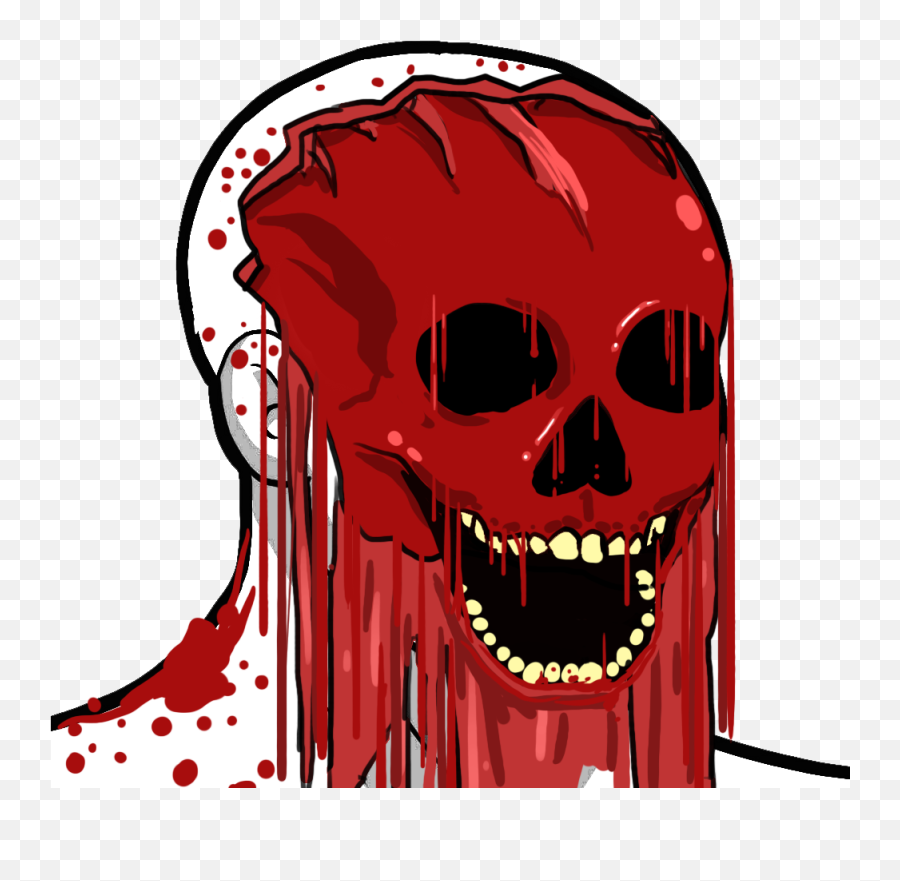 Skull Wojak Png Image - Wojak Ripping Face,Wojak Png