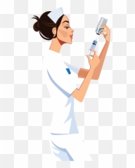 Nurse Clipart Clinical Specialist - Nurse With Syringe Clipart Transparent Background Png,Nurse Clipart Png