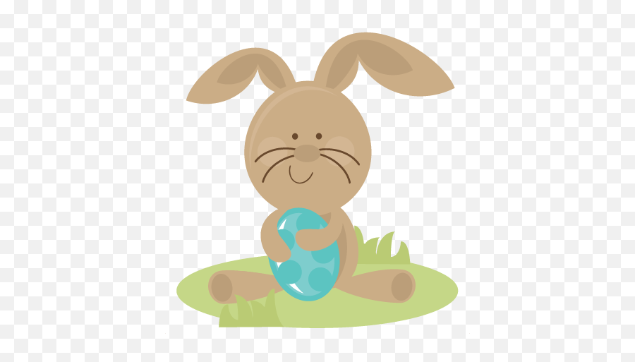 Bunny Svg Easter Spring Clipart Funny - Bunny Holding An Easter Egg Png,Chocolate Bunny Png