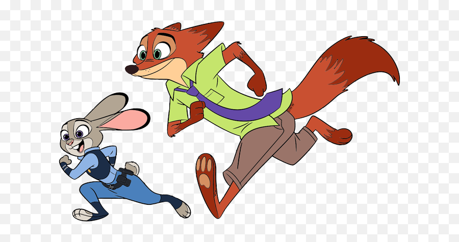 Library Of Nick Wilde Picture Freeuse - Judy Hopps And Nick Wilde Run Png,Zootopia Png