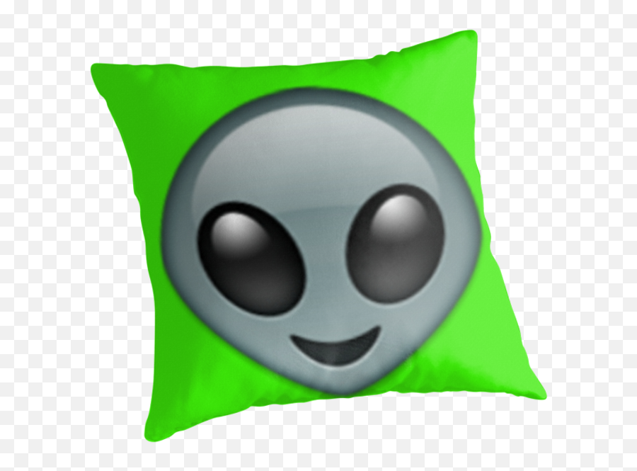 Throw Pillows By Nojams - Cushion Png,Alien Emoji Png