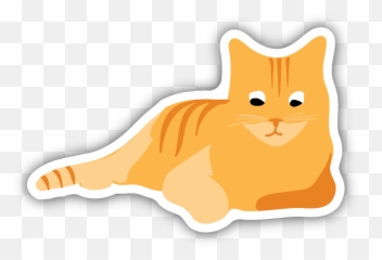 Orange Cat Sticker - Asian Png,Orange Cat Png