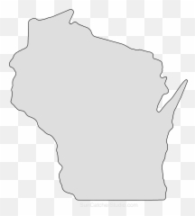 Wisconsin Map Outline Png Shape State - Silhouette