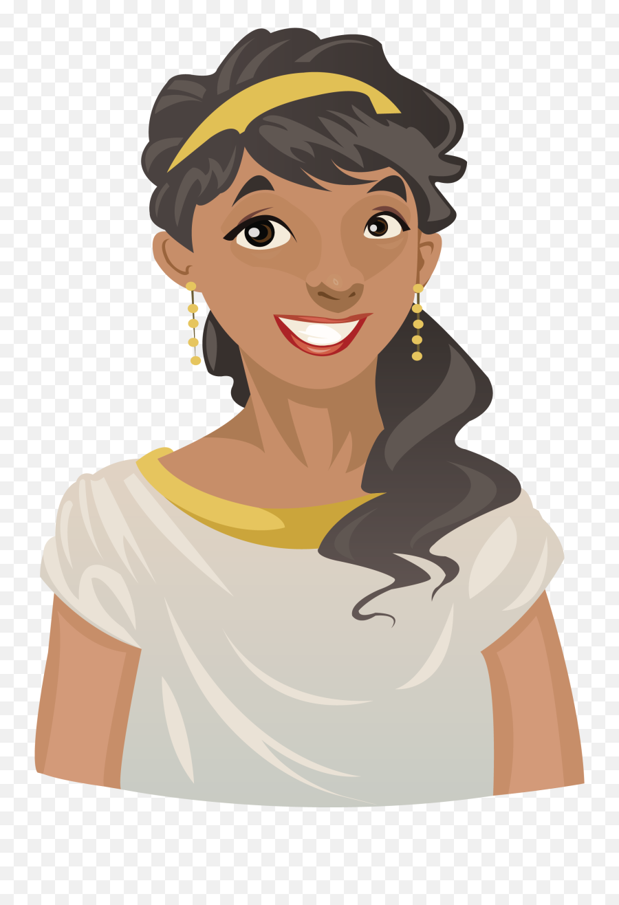 Greek Statue Png - Hera Mythology Illustration Beautiful Desenho De Mulher Negra Png,Greek Statue Png