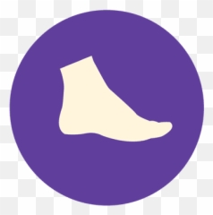 Feet Flat Circle Icon - Transparent PNG u0026 SVG vector file Icono De Pies