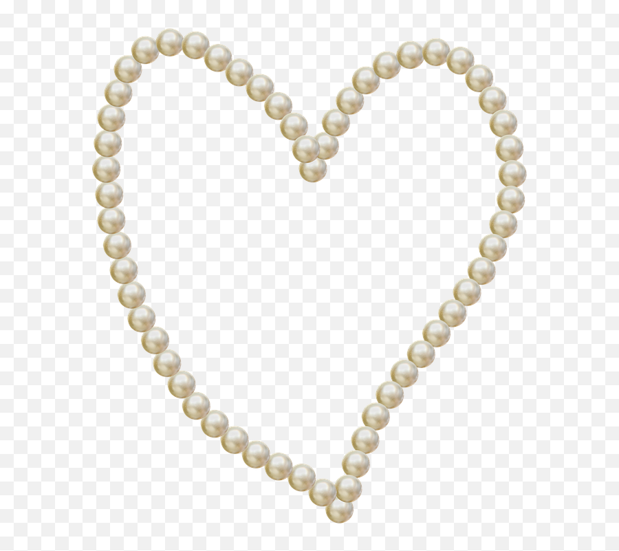 Heart Pearls Frame - Versace Ankle Bracelet Png,Pearls Png