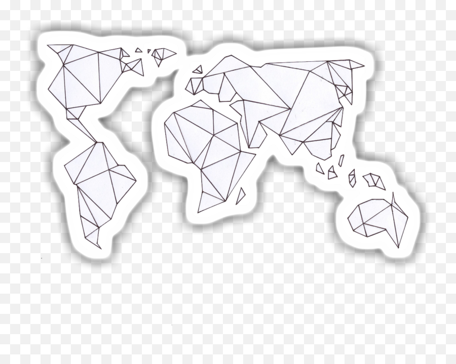 Free World Map Black And White Png Download Clip Art - Stickers For Laptop Png,World Map Png