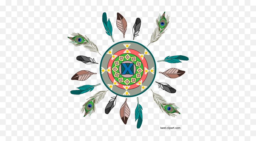 Free Tribal Aztec Boho Clip Art - Bird Png,Dream Catcher Transparent Background