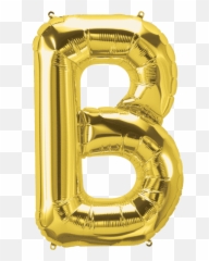 Gold Letter B 34 Balloon Png