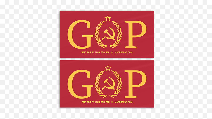 Gop Treason Bumper Sticker Pack - Soviet Union Flag Png,Mad Dog Png