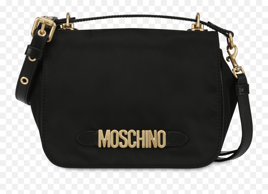 Shoulder Bag With Brushed Gold Logo - Moschino Png,Gold Logo