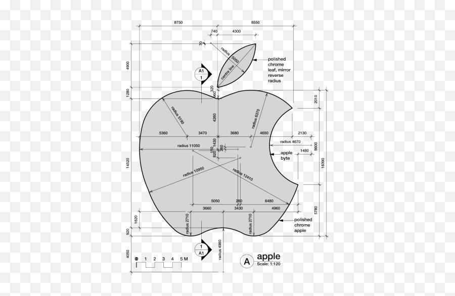 Apple Logo Design - Apple Logo Cad Png,Apple Logo Design