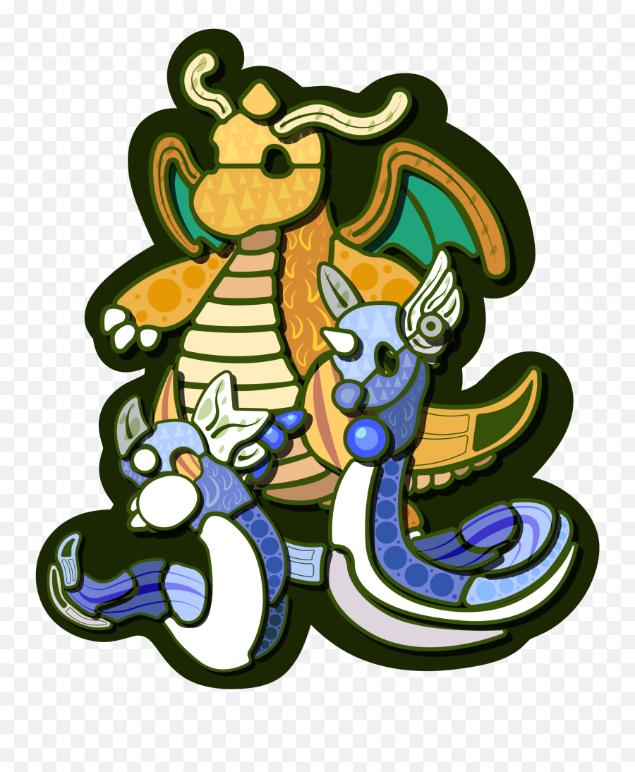 Dragonite Family Sticker Izel Studios Png