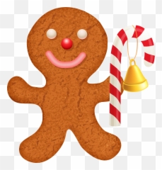 Candy Cane Clipart Arrow - Gingerbread Man png