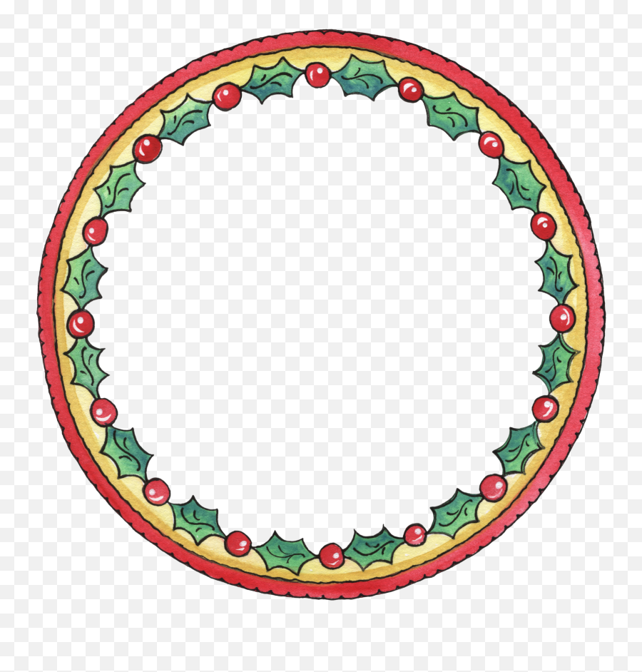 Christmas Lights Picture Frames Clip - Transparent Christmas Circle Frame Png,Christmas Lights Border Png