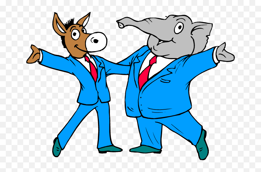 Politics Clipart Gop Transparent Free For - Democrats And Republicans Together Png,Republican Symbol Png