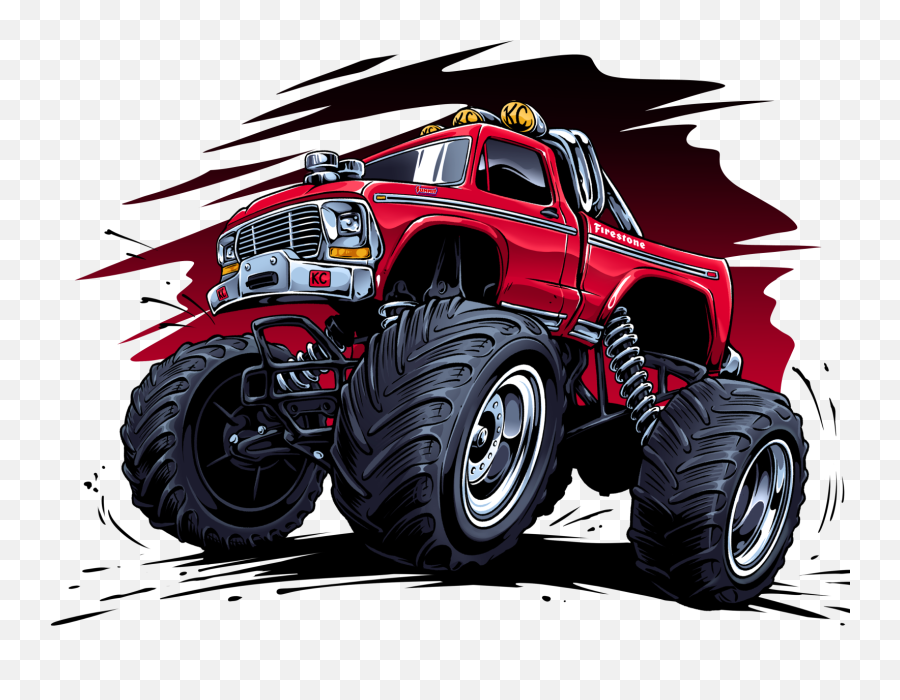 Monster Truck Red By Zakihamdani - Monster Truck Png,Red Truck Png